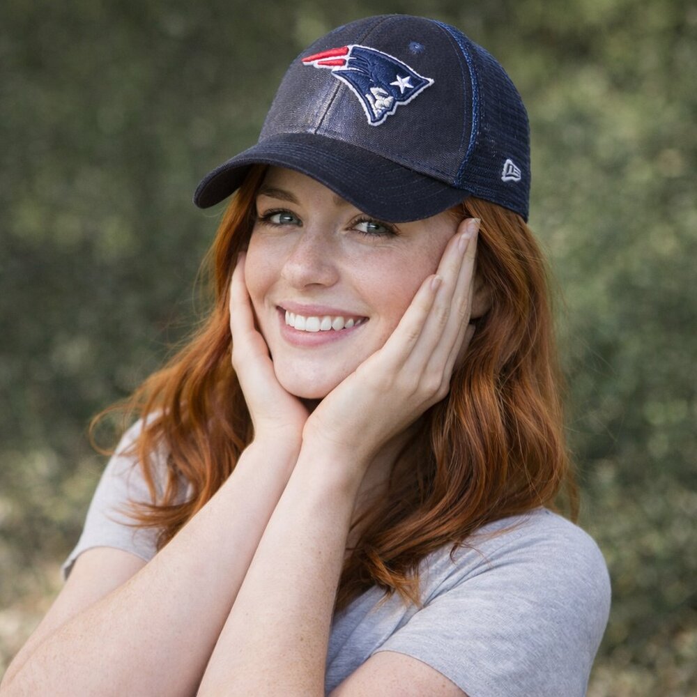 Patriot's Women's Snapback Trucker Hat, Shiny Material